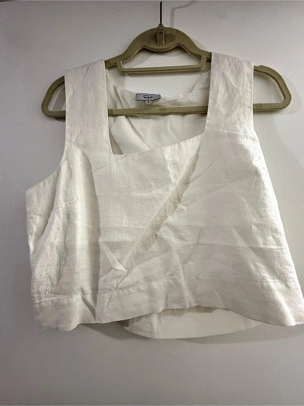 Rails Akira Linen Crop Top White Size Small